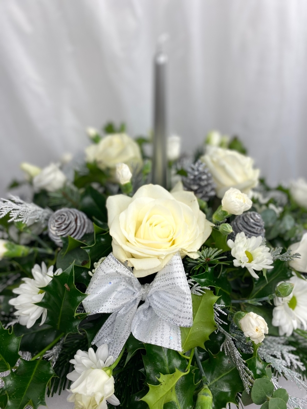 Winter candle arrangement