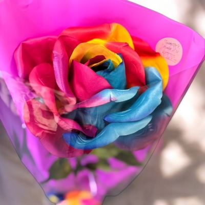 Rainbow super giant artificial roses