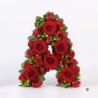 Tribute Letter  Red with Roses