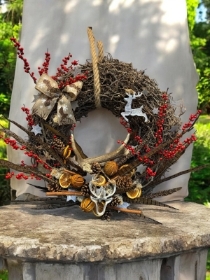 Bespoke wood door wreath