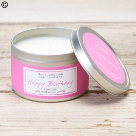 happy birthday sweet pea candle